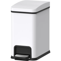 Ведро для мусора TC-010108-08/плавное закрытие/прямоугольное/White/8л (KR5592)